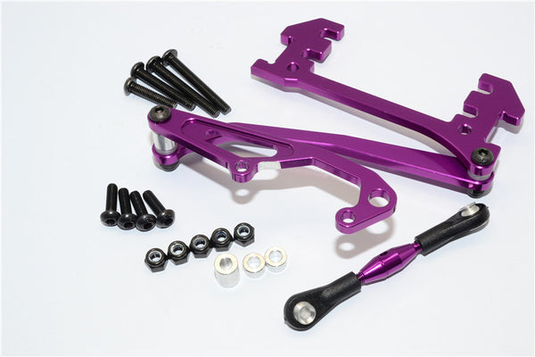 Axial SCX10 Aluminum Servo Mount With Panhard Bar - 1 Set Purple