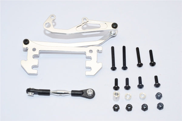 Axial SCX10 Aluminum Servo Mount With Panhard Bar - 1 Set Silver