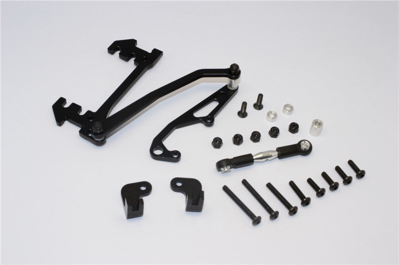 Axial SCX10 Aluminum Servo Mount With Panhard Bar - 1 Set Black