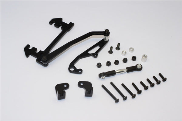 Axial SCX10 Aluminum Servo Mount With Panhard Bar - 1 Set Black