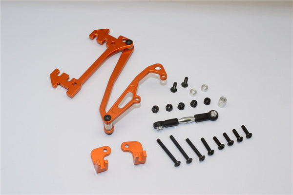 Axial SCX10 Aluminum Servo Mount With Panhard Bar - 1 Set Orange