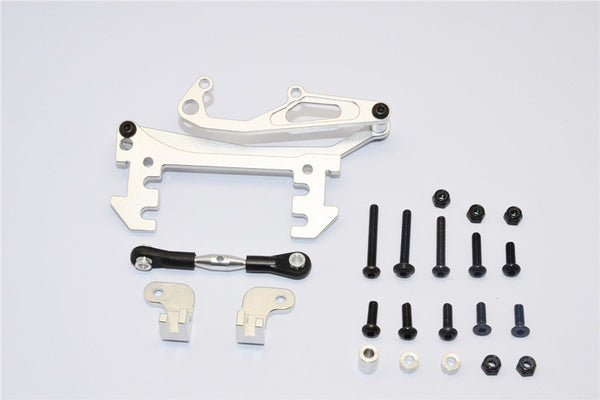 Axial SCX10 Aluminum Servo Mount With Panhard Bar - 1 Set Silver