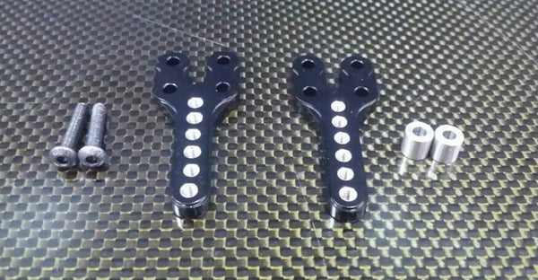 Axial SCX10 Aluminum Front/Rear Adjustable Damper Mount - 1Pr Set Black