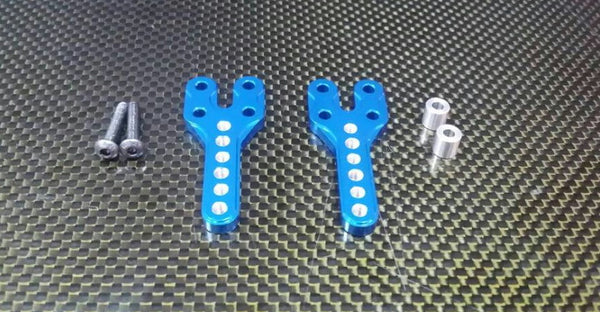 Axial SCX10 Aluminum Front/Rear Adjustable Damper Mount - 1Pr Set Blue