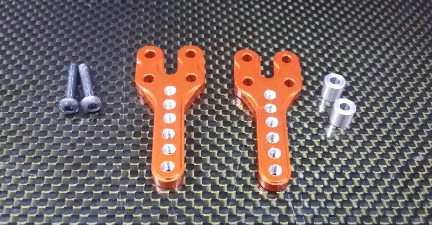 Axial SCX10 Aluminum Front/Rear Adjustable Damper Mount - 1Pr Set Orange