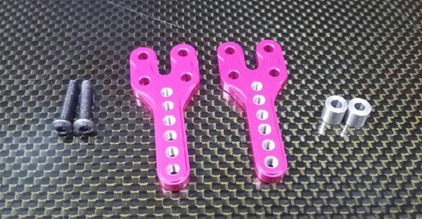 Axial SCX10 Aluminum Front/Rear Adjustable Damper Mount - 1Pr Set Pink