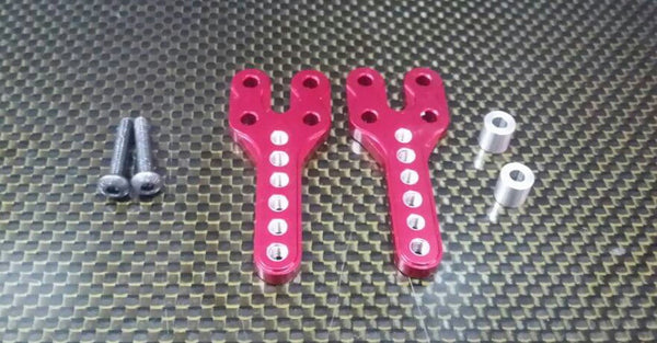 Axial SCX10 Aluminum Front/Rear Adjustable Damper Mount - 1Pr Set Red