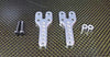 Axial SCX10 Aluminum Front/Rear Adjustable Damper Mount - 1Pr Set Silver
