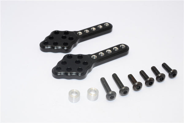 Axial SCX10 Aluminum Front/Rear Adjustable Damper Mount With Multiple Holes - 1Pr Black