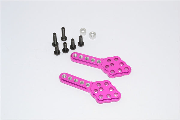 Axial SCX10 Aluminum Front/Rear Adjustable Damper Mount With Multiple Holes - 1Pr Pink