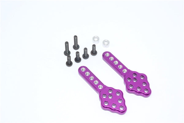 Axial SCX10 Aluminum Front/Rear Adjustable Damper Mount With Multiple Holes - 1Pr Purple