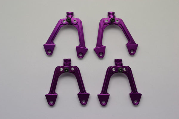 Axial SCX10 Aluminum Front + Rear Support Tower - 1 Set Purple