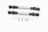 Axial SCX10 Steel+Aluminum Front & Rear Main Drive Shaft (F:123mm-133mm, R:118mm-128mm) - 2Pcs Set Gray Silver