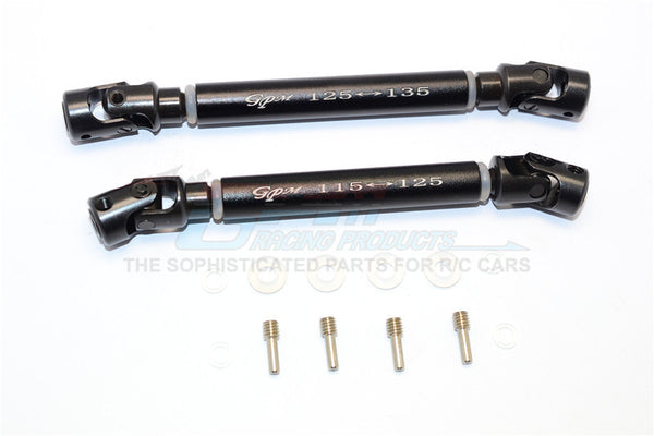Axial SCX10 Steel Adjustable Main Shaft With Aluminum Body - 1Pr Set Black