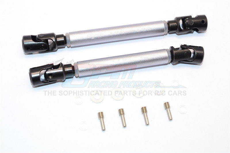 Axial SCX10 Steel Adjustable Main Shaft With Aluminum Body - 1Pr Set Gray Silver