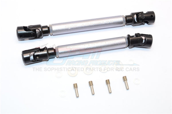 Axial SCX10 Steel Adjustable Main Shaft With Aluminum Body - 1Pr Set Gray Silver
