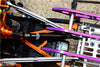 Axial SCX10 Steel+Aluminum Front & Rear Main Drive Shaft (F:123mm-133mm, R:118mm-128mm) - 2Pcs Set Orange