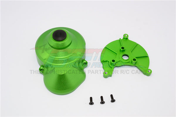 Axial SCX10 & Wraith Aluminum Transmission Spur Gear Case - 2Pcs Set Green