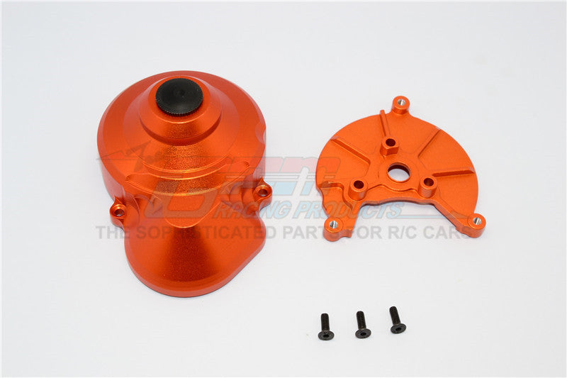 Axial SCX10 & Wraith Aluminum Transmission Spur Gear Case - 2Pcs Set Orange