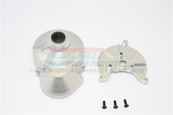 Axial SCX10 & Wraith Aluminum Transmission Spur Gear Case - 2Pcs Set Silver
