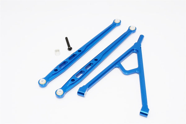 Axial SCX10 Aluminum Front Chassis Links Parts Tree - 3Pcs Set Blue