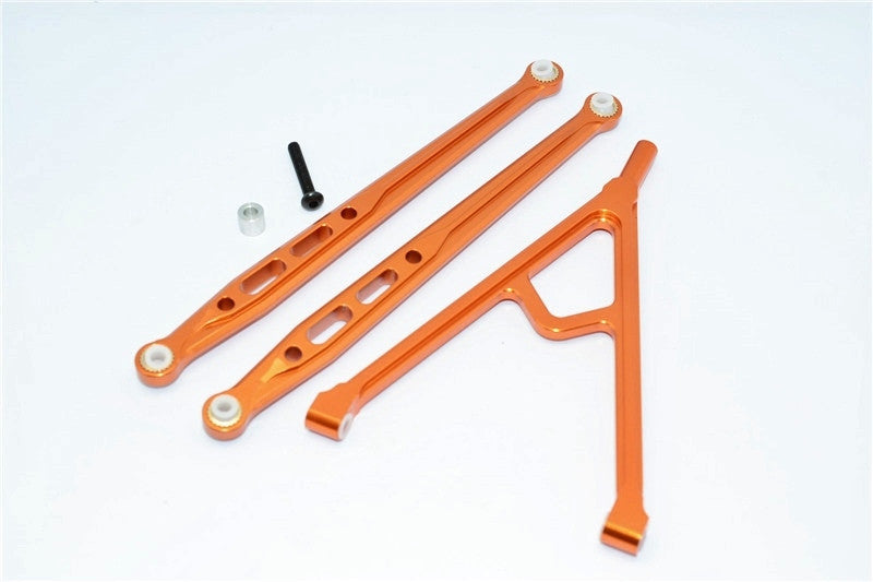 Axial SCX10 Aluminum Front Chassis Links Parts Tree - 3Pcs Set Orange