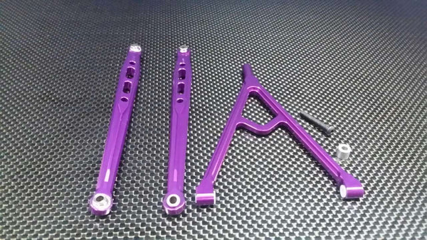 Axial SCX10 Aluminum Front Chassis Links Parts Tree - 3Pcs Set Purple