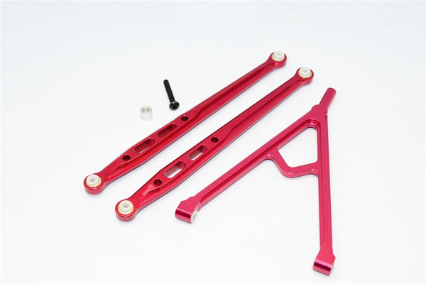 Axial SCX10 Aluminum Front Chassis Links Parts Tree - 3Pcs Set Red