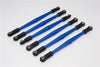 Axial SCX10 Aluminum Front+Rear Chassis Links Parts (Tie Rod) - 6Pcs Blue
