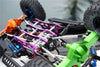 Axial SCX10 Aluminum Front+Rear Chassis Links Parts (Tie Rod) - 6Pcs Blue