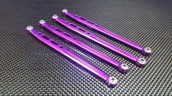Axial SCX10 Aluminum Rear Chassis Links Parts Tree - 4Pcs Set Purple