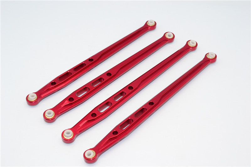 Axial SCX10 Aluminum Rear Chassis Links Parts Tree - 4Pcs Set Red