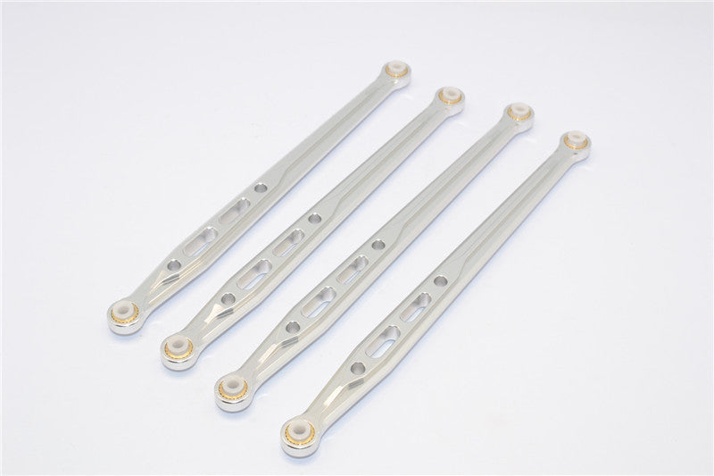 Axial SCX10 Aluminum Rear Chassis Links Parts Tree - 4Pcs Set Silver