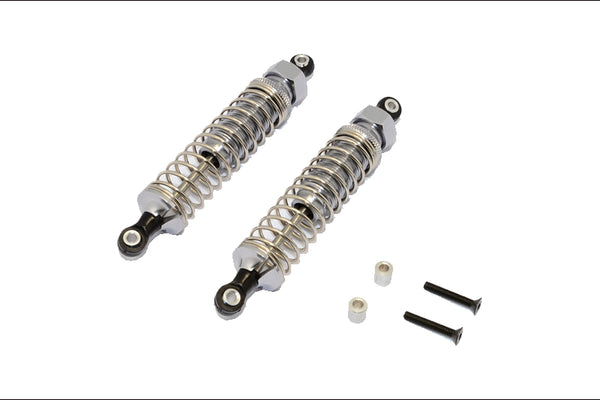 Axial SCX10 Aluminum Front/Rear Adjustable Spring Dampers - 1Pr Set Gray Silver