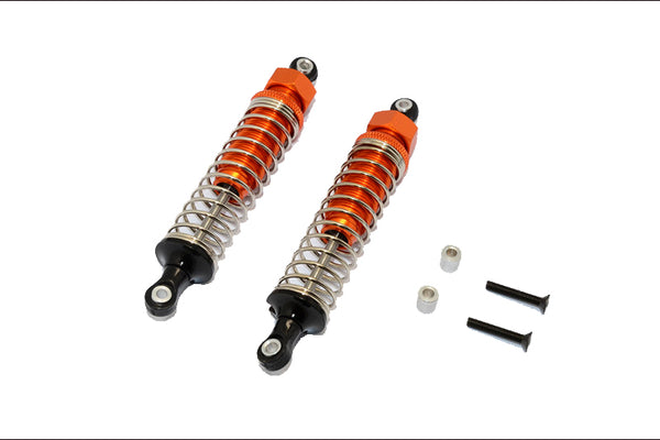 Axial SCX10 Aluminum Front/Rear Adjustable Spring Dampers - 1Pr Set Orange