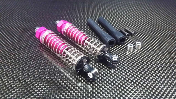 Axial SCX10 Aluminum Front/Rear Adjustable Spring Dampers - 1Pr Set Pink