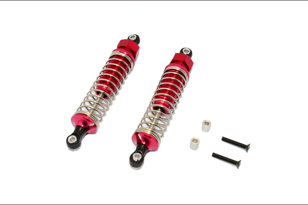 Axial SCX10 Aluminum Front/Rear Adjustable Spring Dampers - 1Pr Set Red