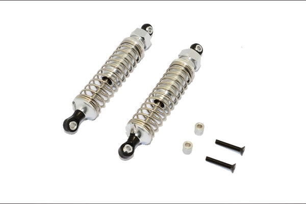 Axial SCX10 Aluminum Front/Rear Adjustable Spring Dampers - 1Pr Set Silver