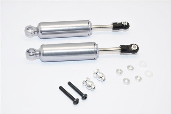 Axial SCX10 Aluminum Front/Rear Internal Shocks (90mm) - 1Pr Set Gray Silver