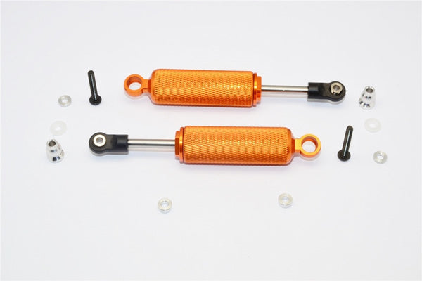 Axial SCX10 Aluminum Front/Rear Internal Shocks (90mm) With Engraving - 1Pr Set Orange