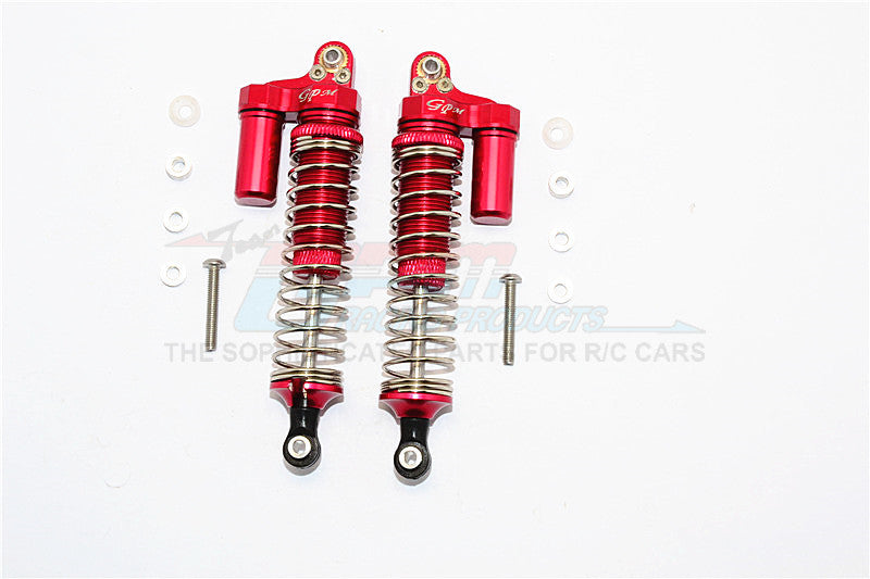 Axial SCX10 Aluminum Front/Rear L-Shape Shocks (92mm) - 1Pr Set Red