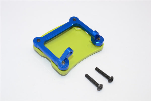 Axial SCX10 Aluminum+Plastic Front/Rear Axle Protector Mount - 1 Set Blue