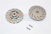 Axial SCX10 II (AX90046, AX90047) Aluminum Front/Rear Wheel Hex Claw +3mm With Brake Disk - 2Pcs Gray Silver