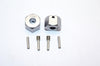 Axial SCX10 II (AX90046) Aluminum Wheel Hex Adapters 12mm X 9mm - 2Pcs Set Gray Silver