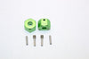 Axial SCX10 II (AX90046) Aluminum Wheel Hex Adapters 12mm X 9mm - 2Pcs Set Green