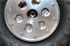 Axial SCX10 II (AX90046, AX90047) Aluminum Wheel Hex Adapters 23mm Width (Use For 4mm Thread Wheel Shaft & 5mm Hole Wheel) - 1Pr Set Gray Silver