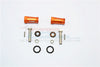 Axial SCX10 II (AX90046, AX90047) Aluminum Wheel Hex Adapters 25mm Width (Use For 4mm Thread Wheel Shaft & 5mm Hole Wheel) - 1Pr Set Orange