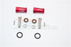 Axial SCX10 II (AX90046, AX90047) Aluminum Wheel Hex Adapters 25mm Width (Use For 4mm Thread Wheel Shaft & 5mm Hole Wheel) - 1Pr Set Red