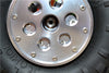 Axial SCX10 II (AX90046, AX90047) Aluminum Wheel Hex Adapters 25mm Width (Use For 4mm Thread Wheel Shaft & 5mm Hole Wheel) - 1Pr Set Orange