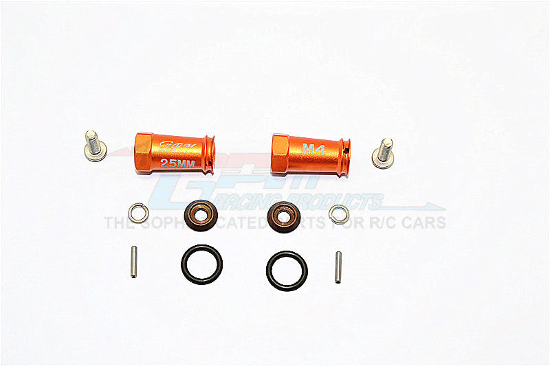 Axial SCX10 II (AX90046, AX90047) Aluminum Wheel Hex Adapters 25mm Width (Use For 4mm Thread Wheel Shaft & 4mm Hole Wheel) - 1Pr Set
 Orange